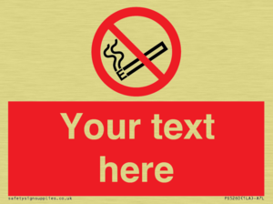 Custom No E-cigarettes / Vaping Sign